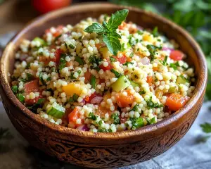 Mediterranean Couscous Salad with Herbs