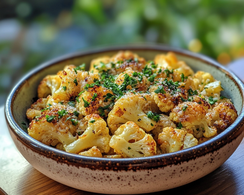Roasted Cauliflower with Tahini Sauce