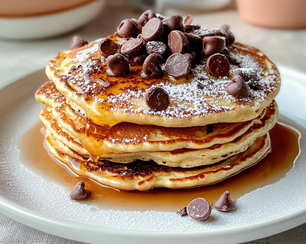 Mouthwatering Chocolate Chip Cottage Cheese Pancakes