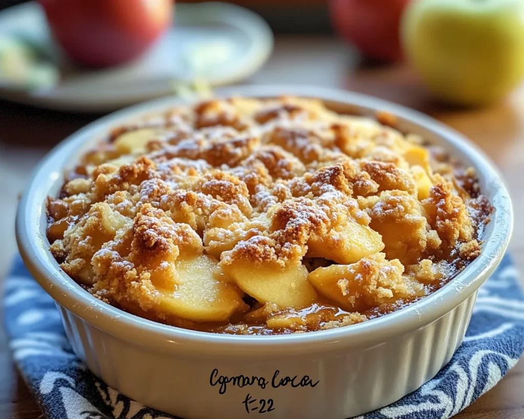 Cozy Warm Caramel Apple Cobbler Recipe