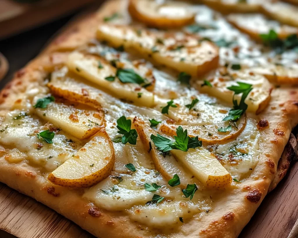 Easy Pear and Gorgonzola Flatbread Delight
