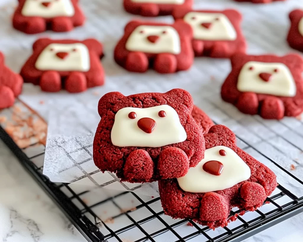Classic Red Velvet Bear Cookies