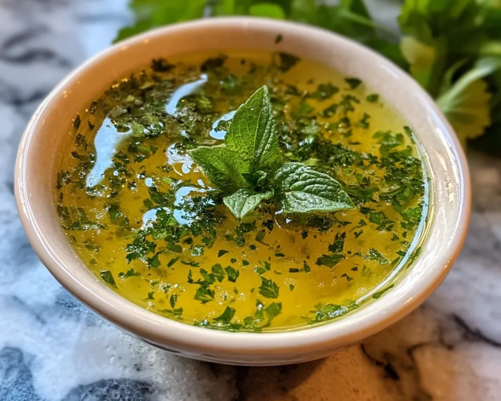 Lemon Vinegarette Dressing with Fresh Herbs (Spring Flavor)