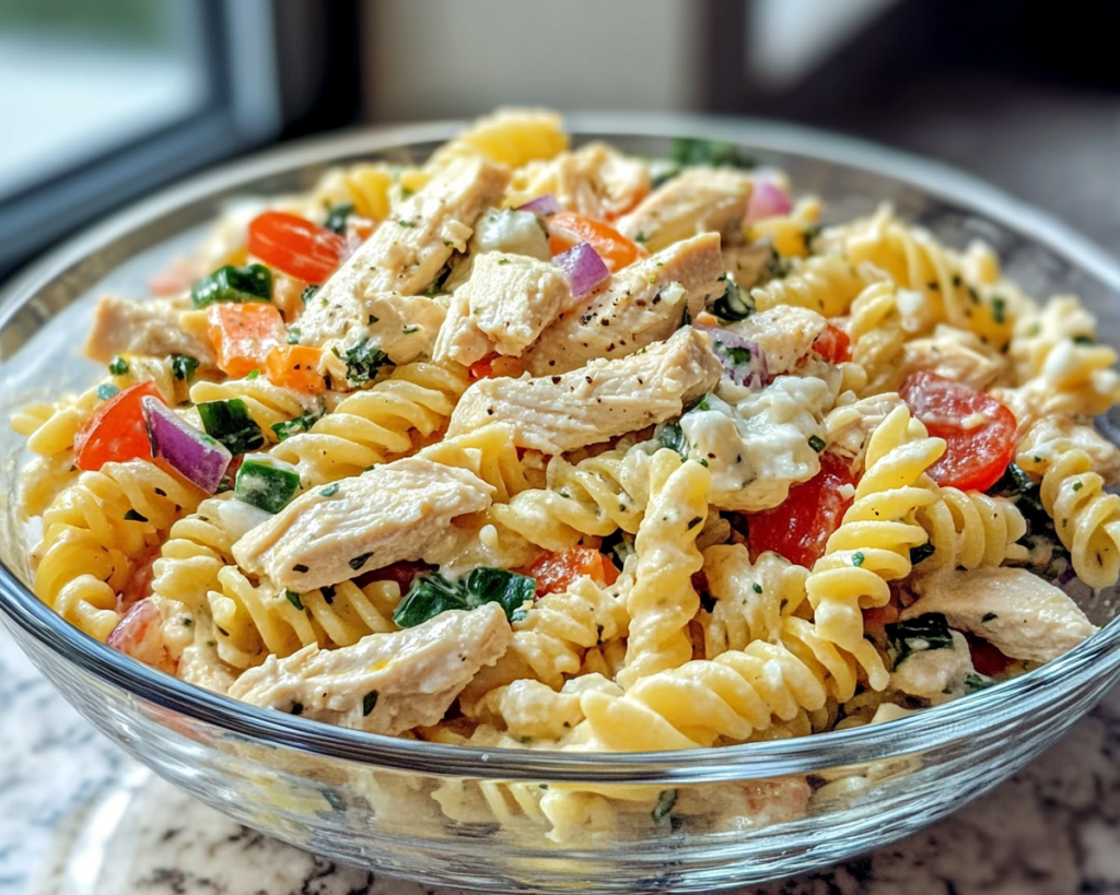 Chicken Pasta Salad with Yogurt Dressing