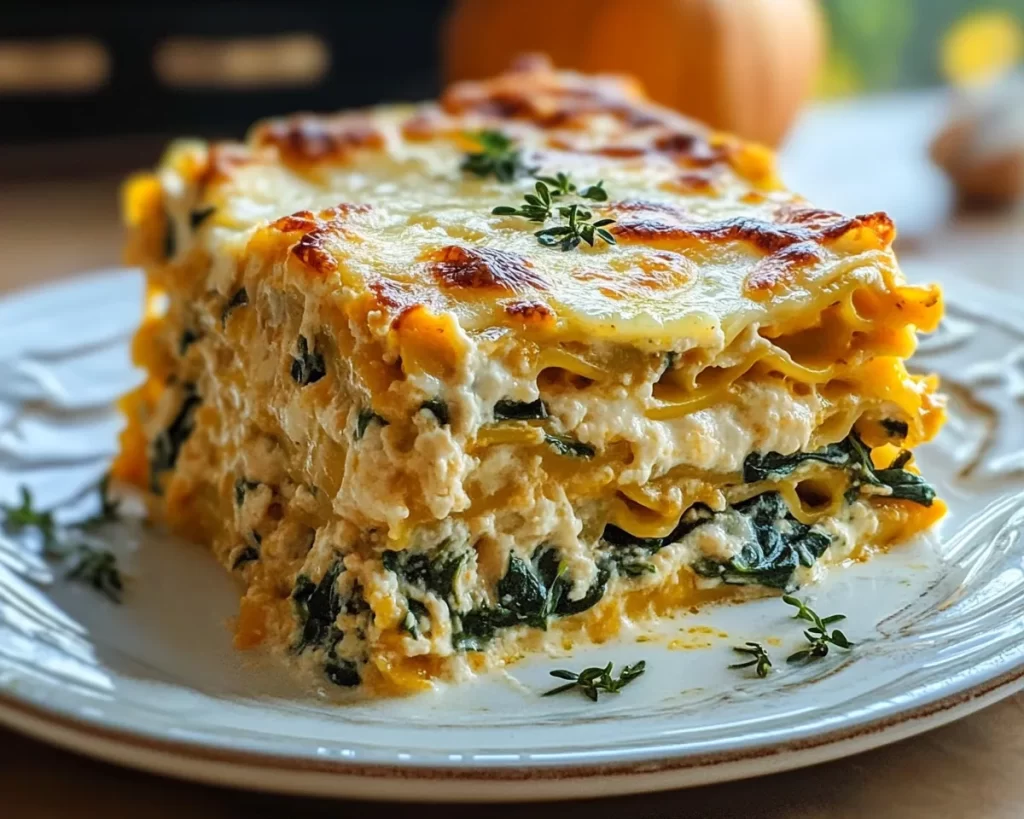 Creamy Butternut Squash & Spinach Lasagna Recipe
