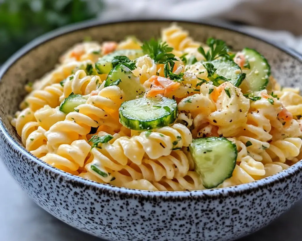 Creamy Pasta Salad with Cucumbers