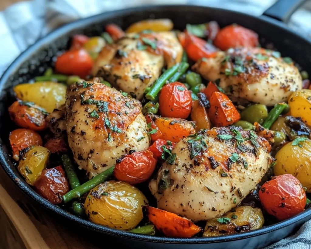 Spring Recipes Dinner: One Pan Chicken Primavera