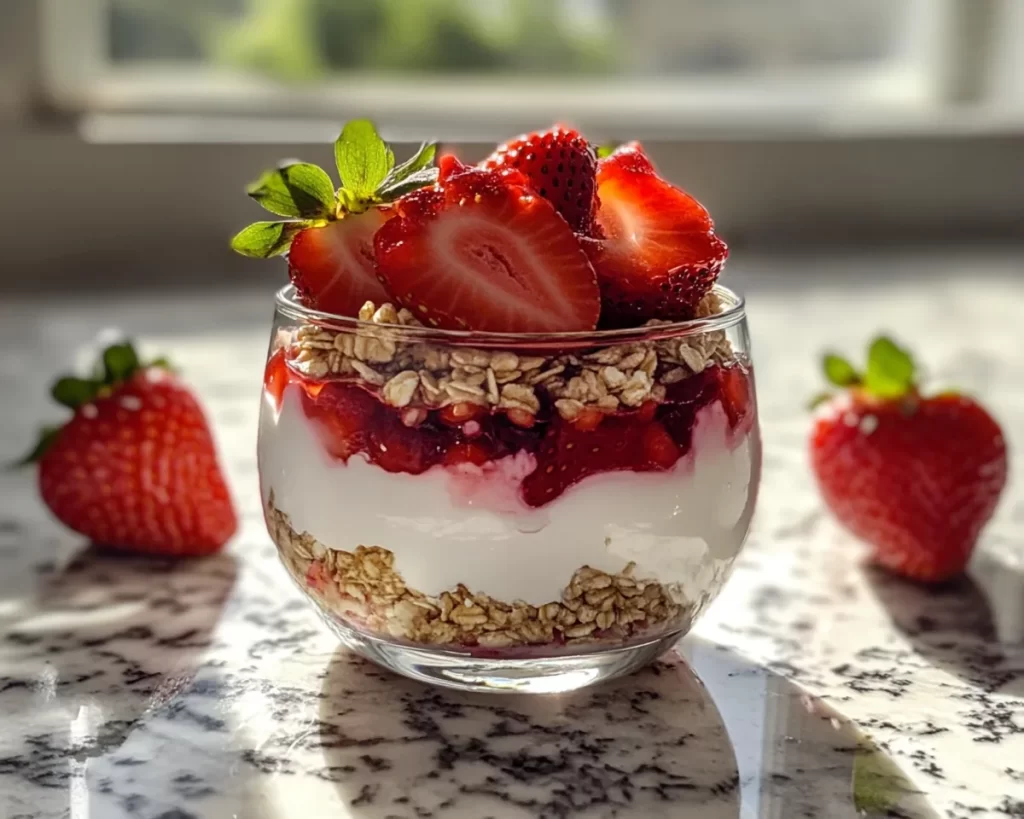 Easy 5-Minute Strawberry Yogurt Parfait
