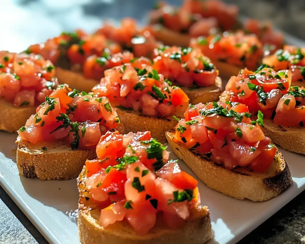 Spring Dinner Party Fresh Tomato Bruschetta