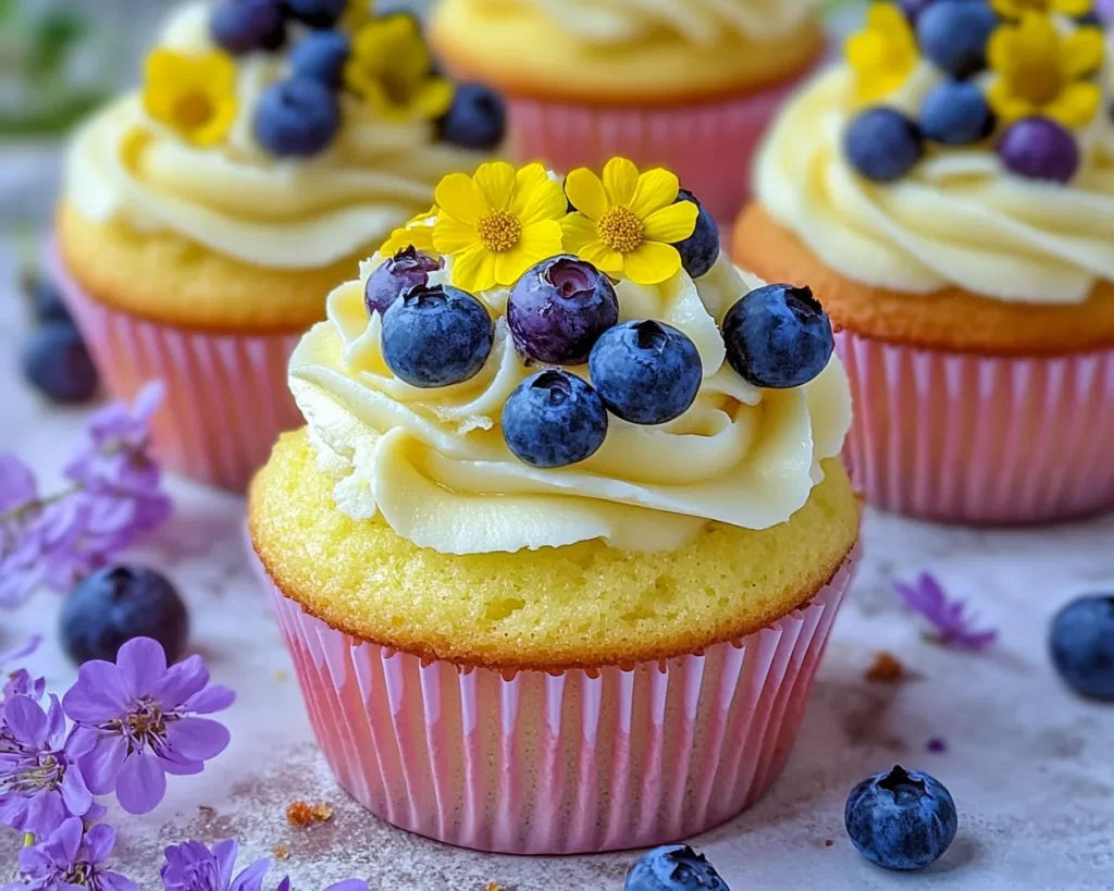 Spring Cupcakes: Lemon Blueberry Cupcakes