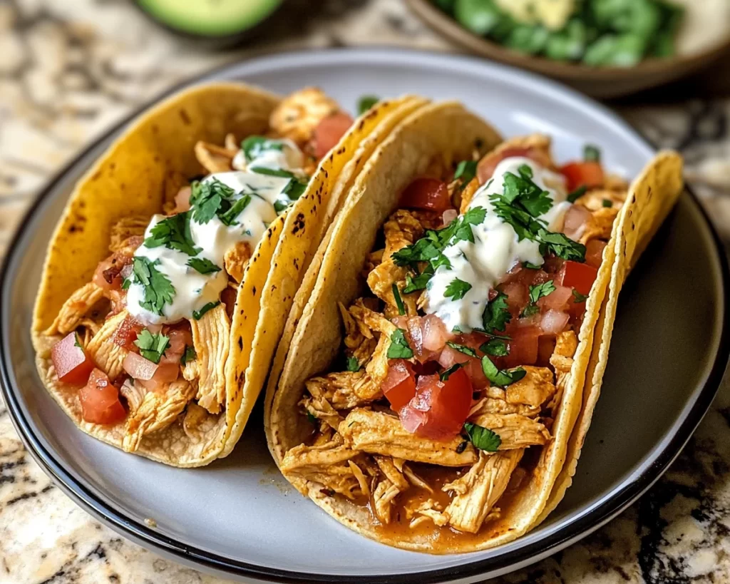 High Protein Instant Pot Chicken Tacos