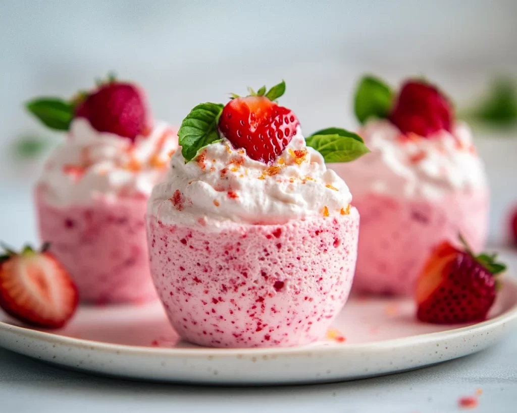 Spring Desserts: Strawberry Yogurt Mousse Cups