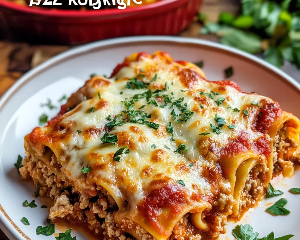 Simple Ground Turkey Lasagna Roll Ups