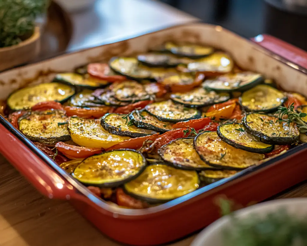 Mediterranean Zucchini and Tomato Bake