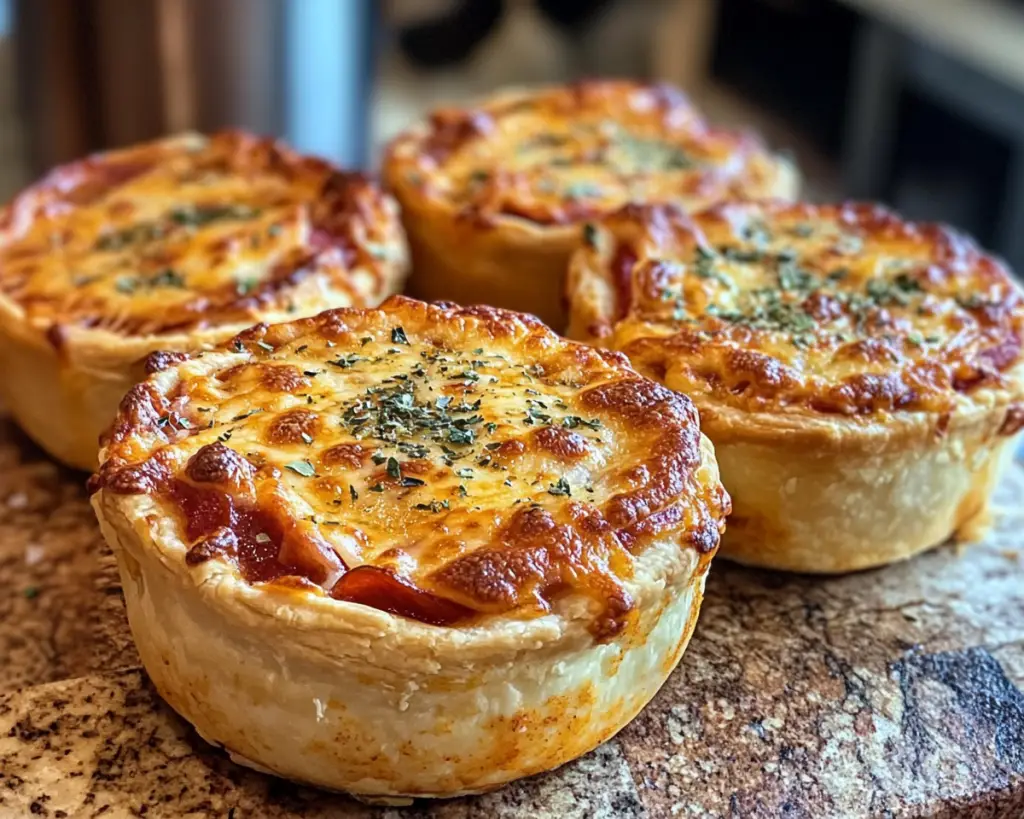 Cheesy Pizza Pot Pies (Easy Comfort Food Dinner)