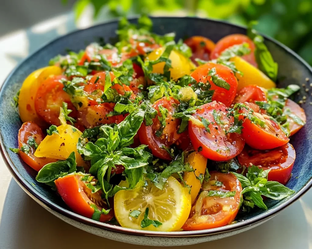 Summer Side Dishes: Easy Tomato Salad with Lemon Dressing