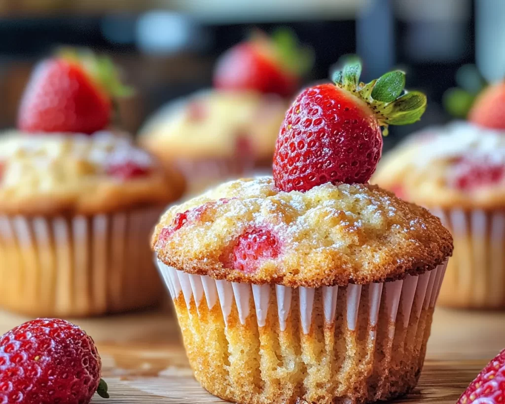 Spring Baking: Strawberry Muffins (Soft + Easy)