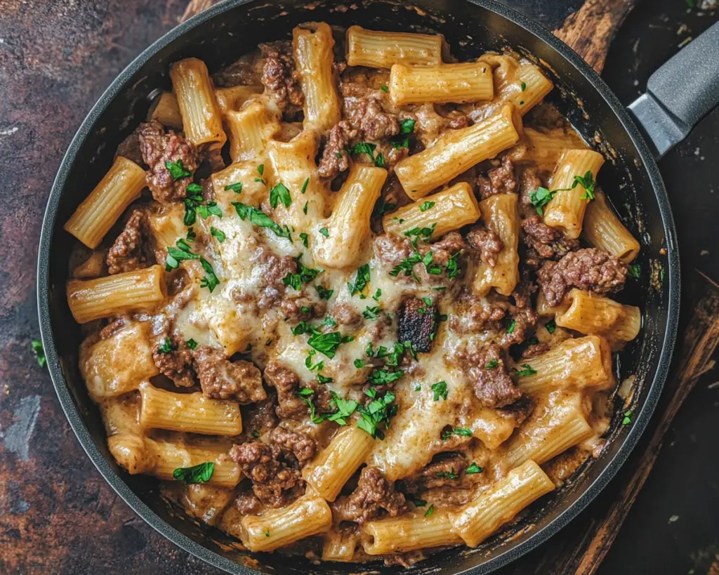 Creamy Beef Pasta Skillet