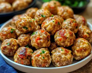 Irresistible Rotel Cream Cheese Sausage Balls