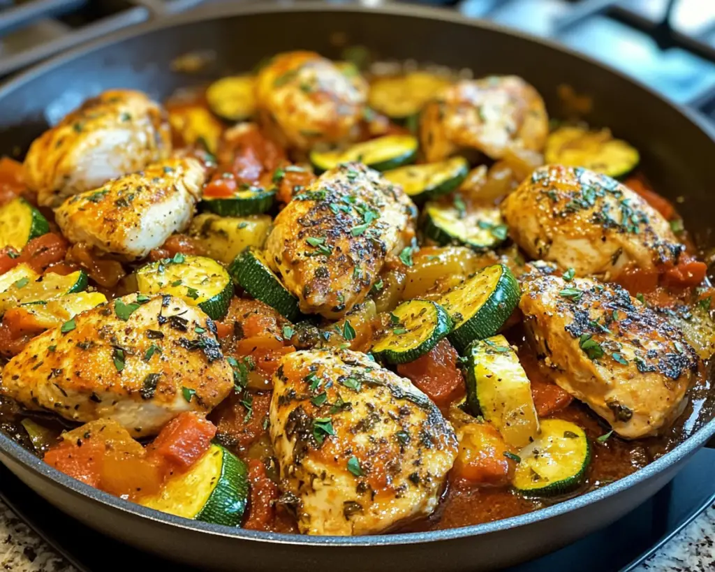 Healthy One-Pan Chicken and Zucchini