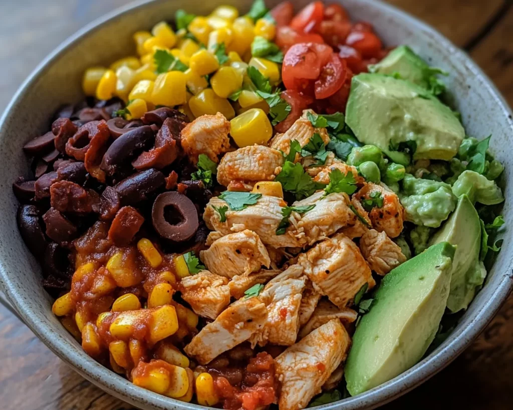 Healthy Easy Chicken Taco Salad (High Protein)