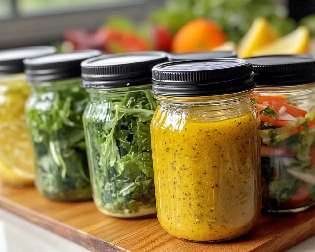 Lemon Vinegarette Dressing for Meal Prep Jars