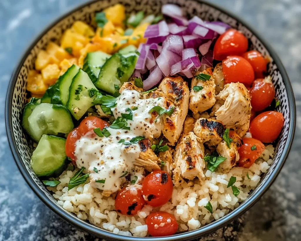Easy Mediterranean Chicken Bowl
