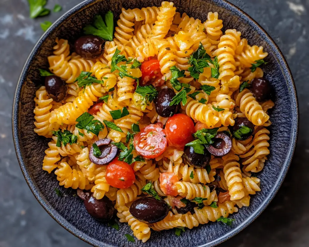 Greek Pasta Salad with Olives