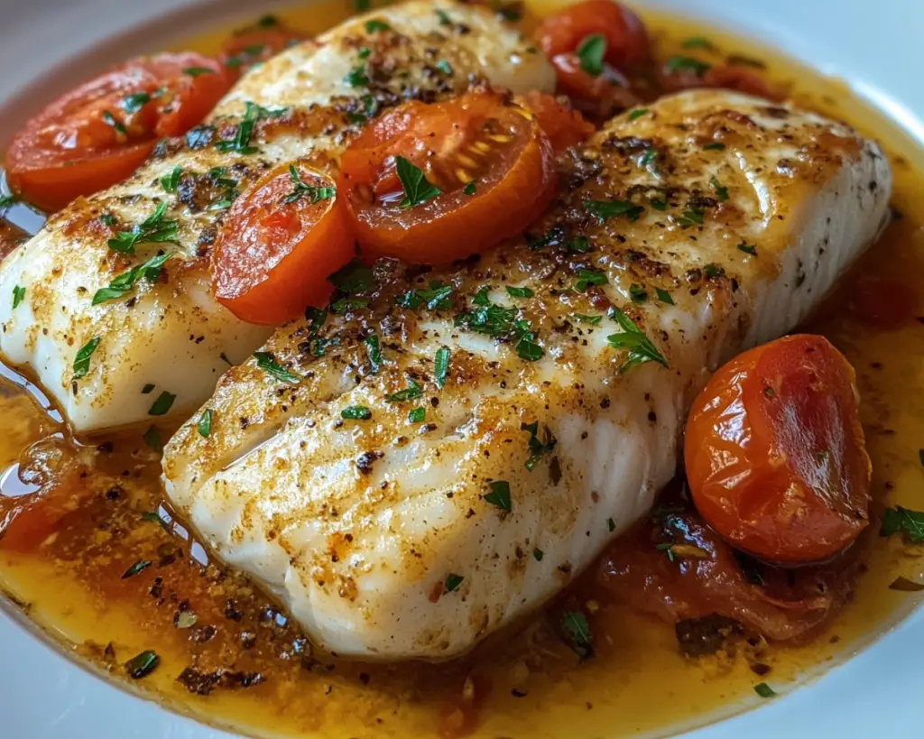 Mediterranean White Fish with Tomatoes