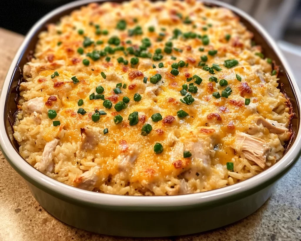Cheesy Rotisserie Chicken And Rice Casserole With Leftovers