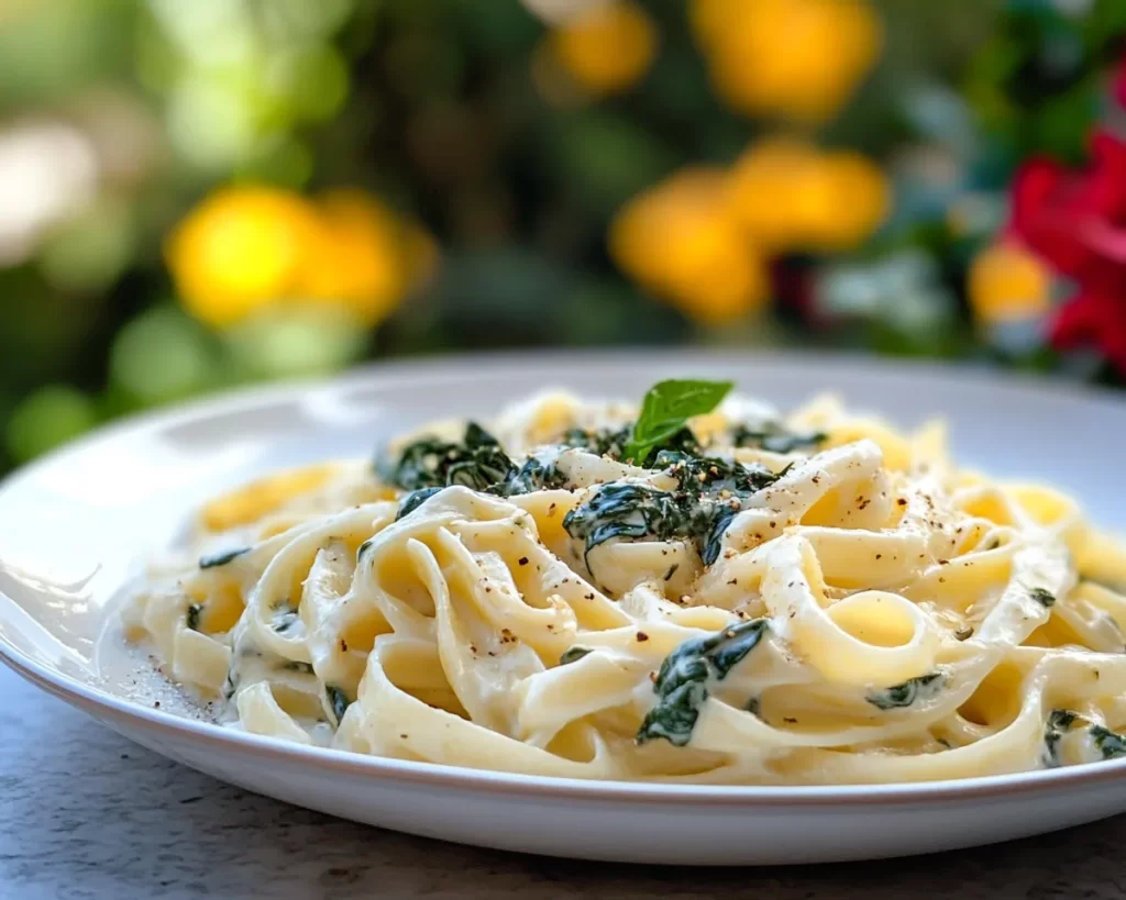 Mother’s Day Creamy Spinach Pasta