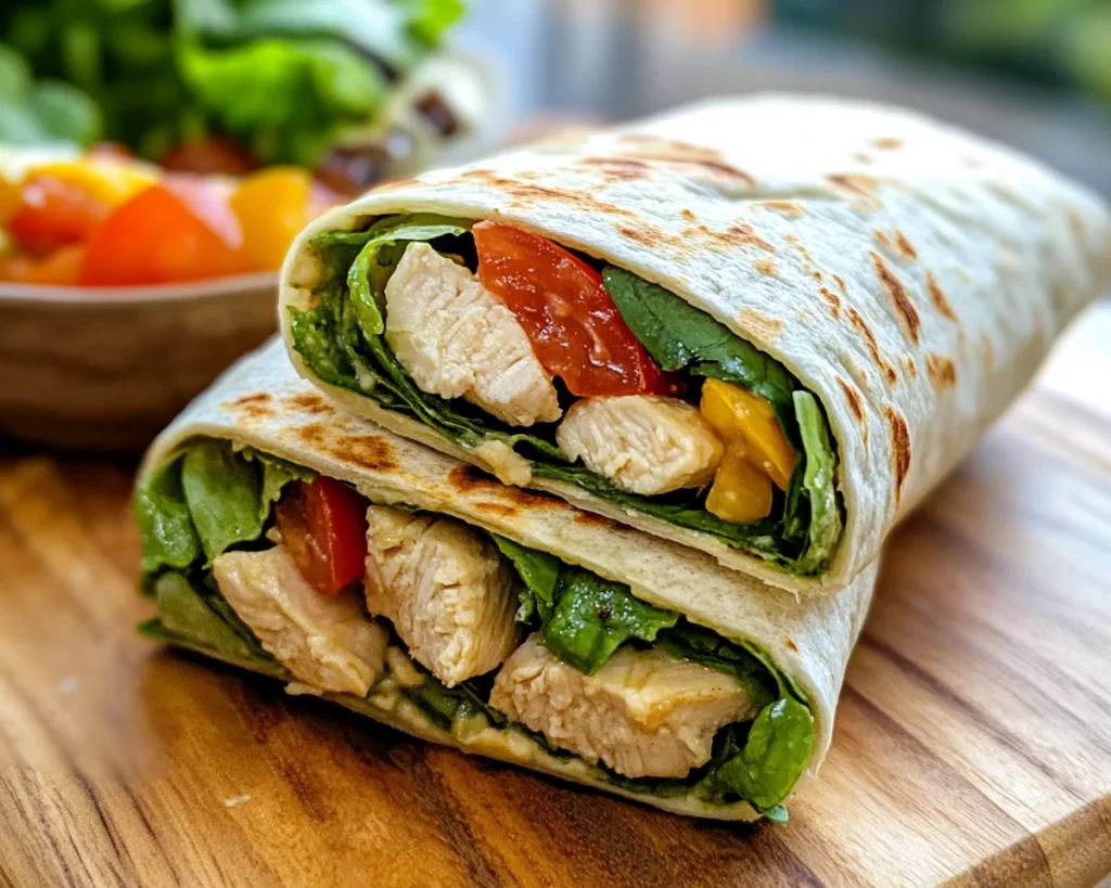 Spring Dinners: Light Chicken Caesar Wraps