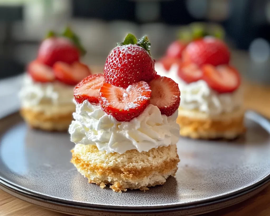 Strawberry Shortcake Cups (No Bake)
