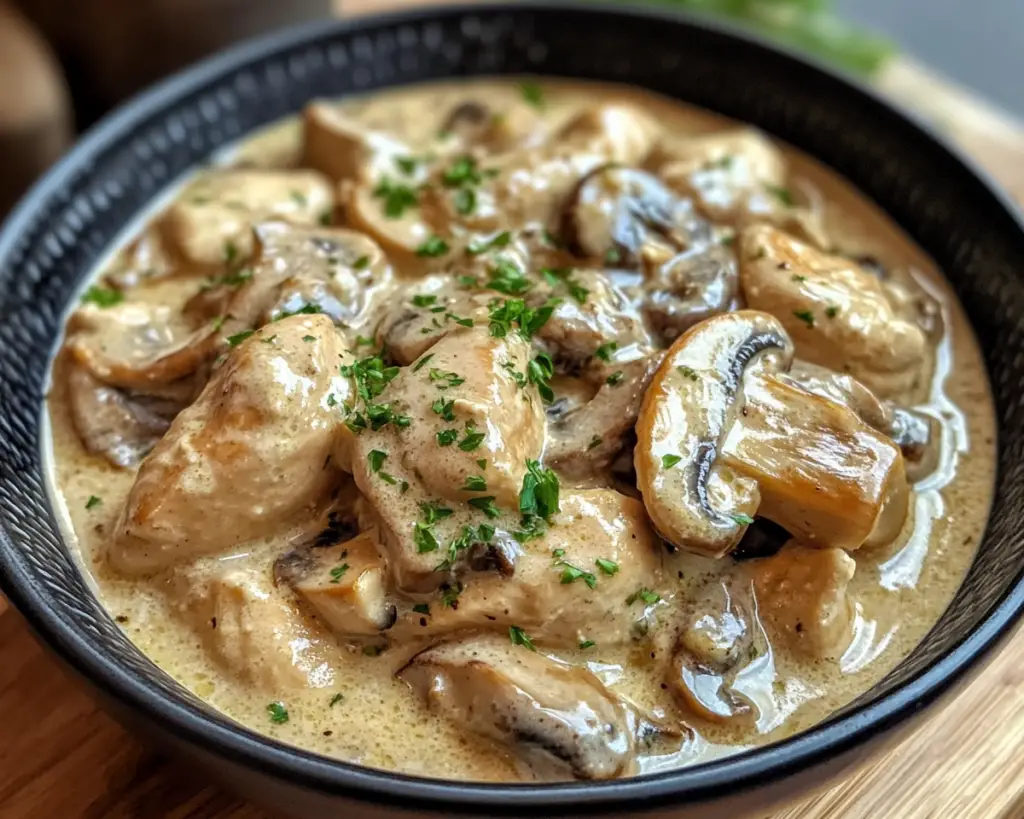 Creamy Garlic Mushroom Chicken