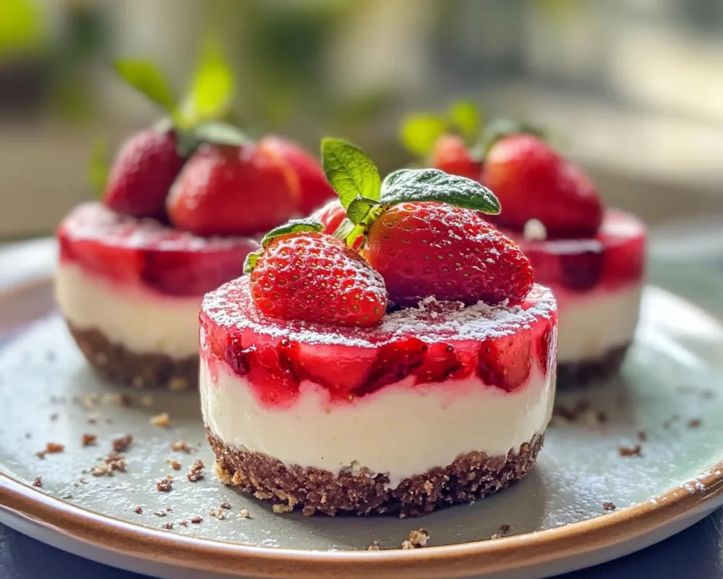 Spring Dessert: No Bake Strawberry Cheesecake Cups