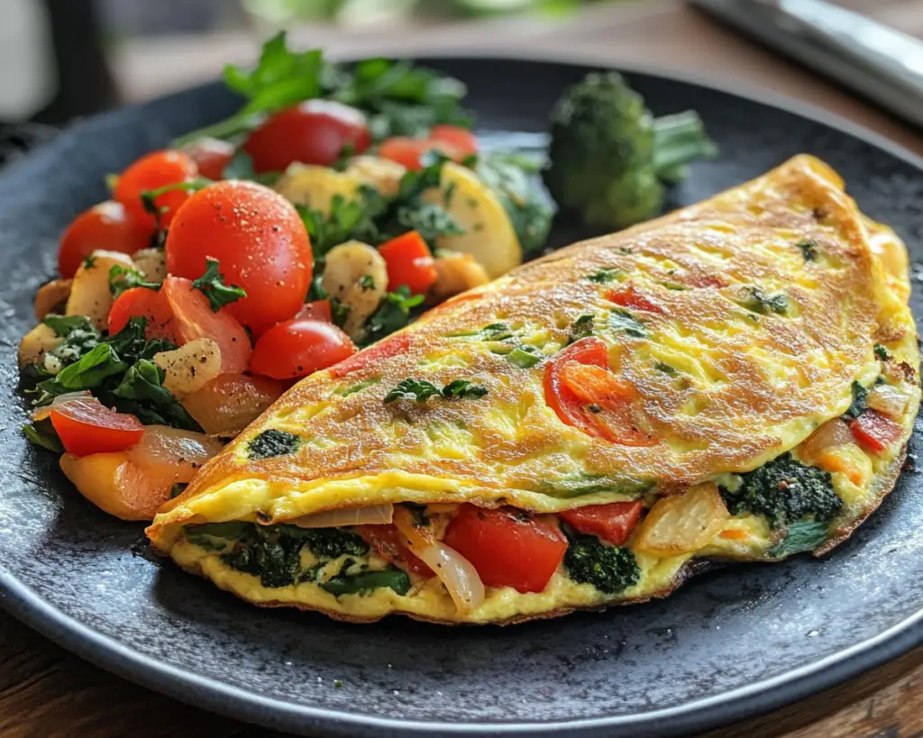 Simple Vegetable Omelet for Dinner