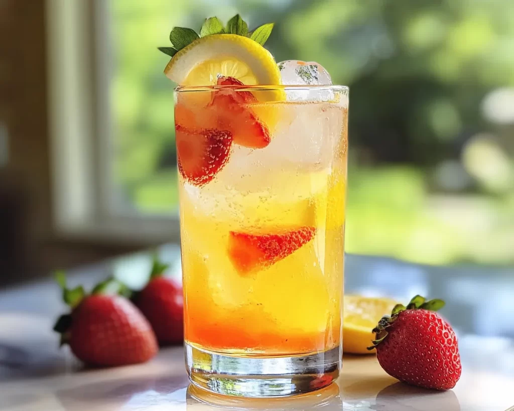 Summer Drinks Nonalcoholic: Strawberry Lemon Cooler