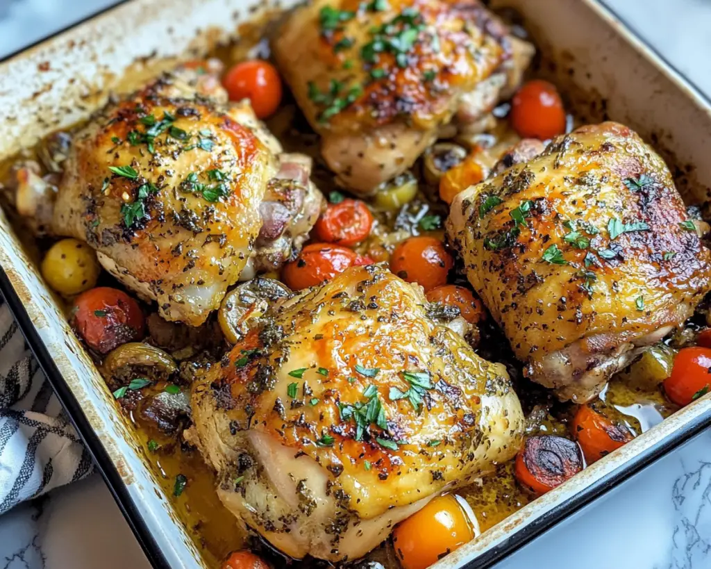 Baked Mediterranean Chicken Thighs