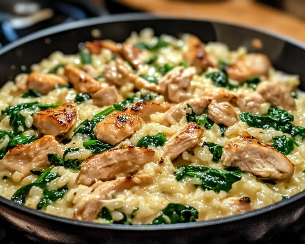 Creamy Chicken and Spinach Rice