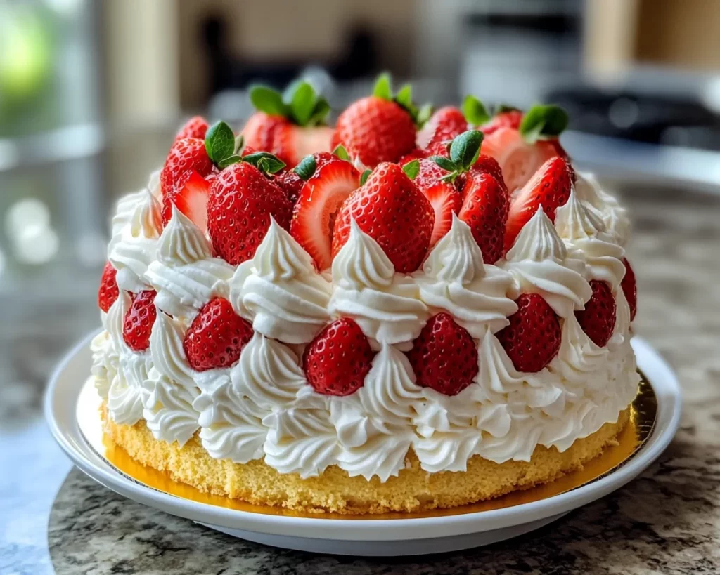 Spring Birthday Cake: Lemon Strawberry Birthday Cake