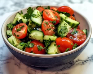 Spring Salad: Cucumber Tomato Salad (Fresh + Light)
