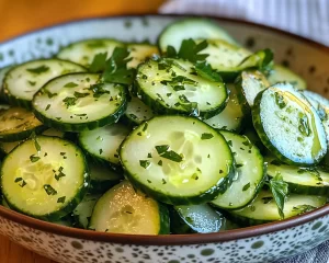 Summer Side Dishes: Cucumber Salad with Lemon Vinegarette