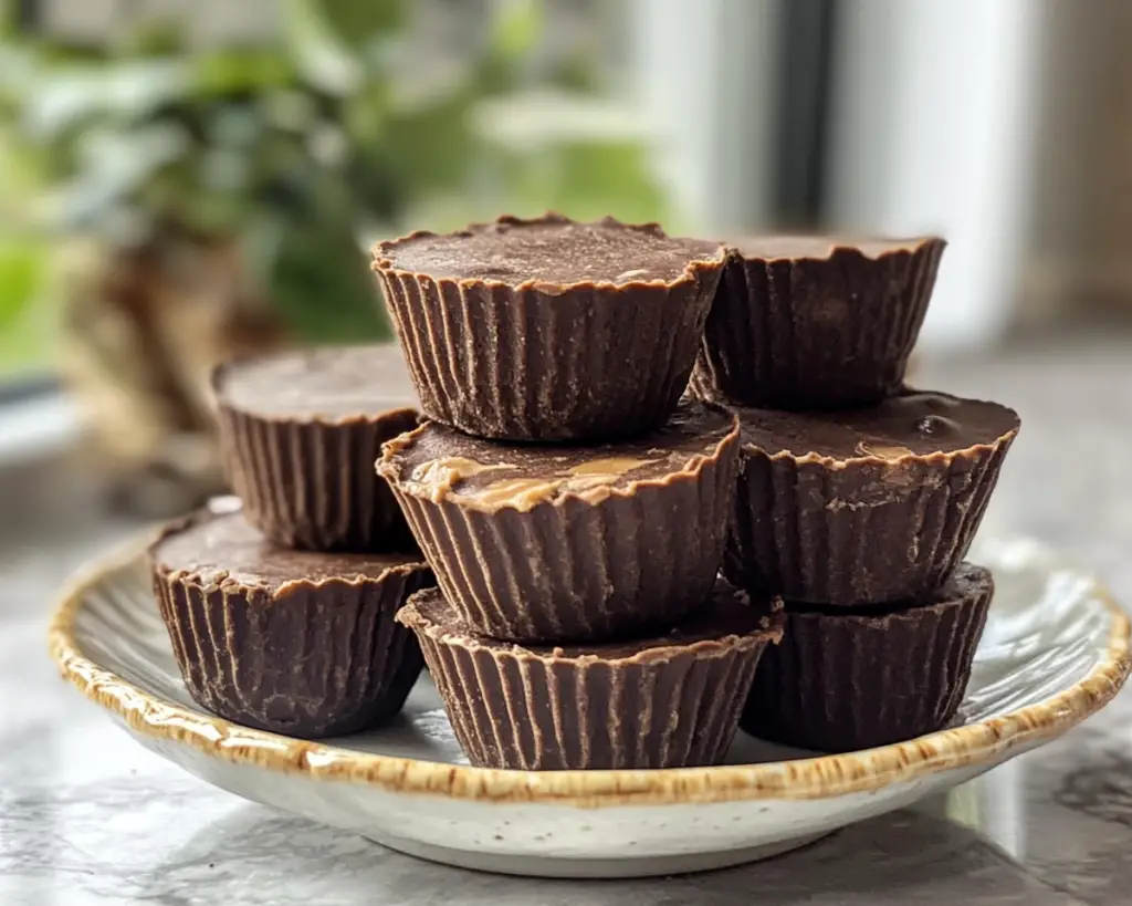 Frozen Chocolate Peanut Butter Yogurt Cups (Healthy & Cool Dessert)