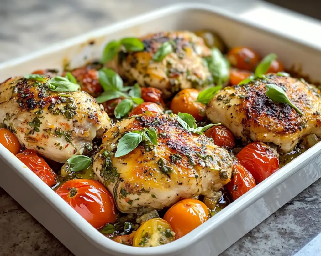 Mediterranean Baked Chicken with Tomatoes