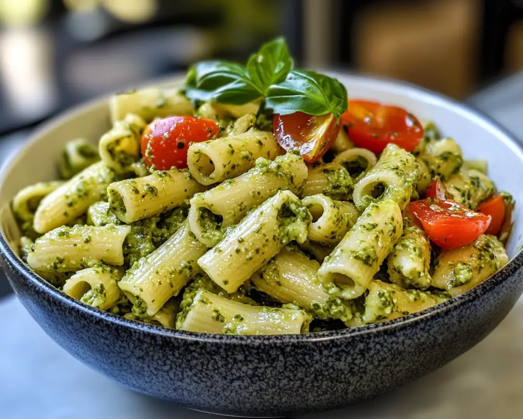 Pasta Salad with Spinach Pesto