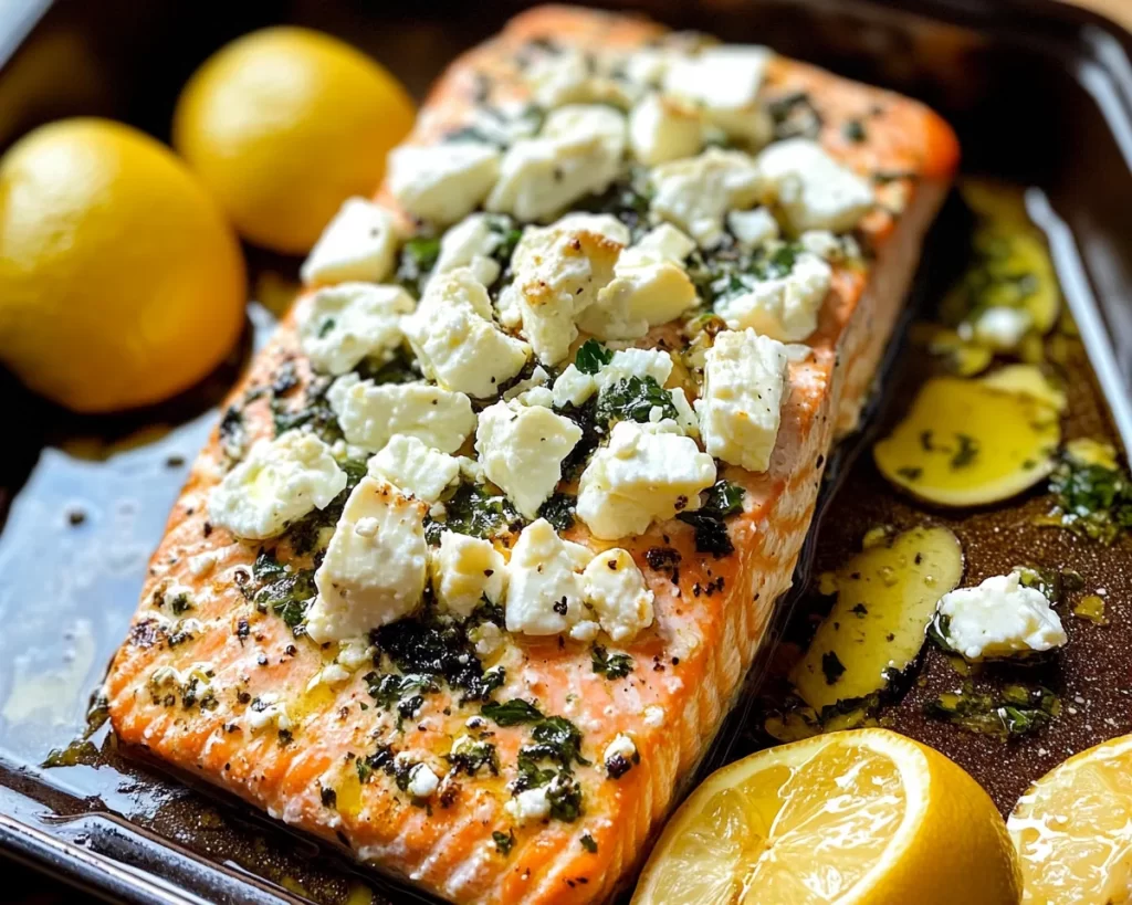Classic Baked Feta Salmon