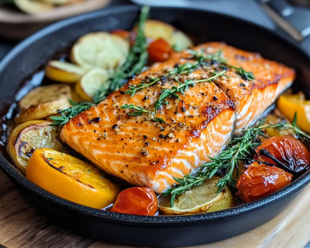 Healthy One-Pan Salmon Dinner