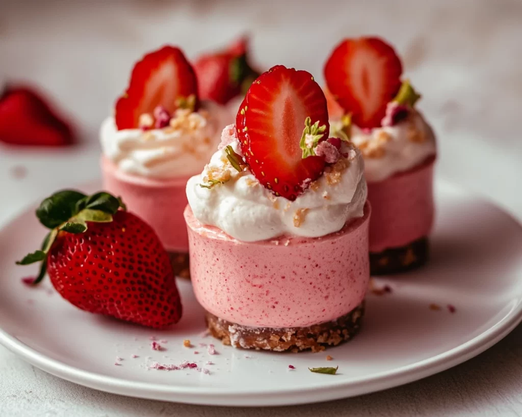 Spring Dessert: Strawberry Mousse Cups (No Bake)