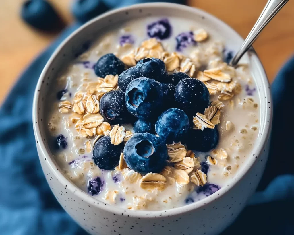 Creamy Blueberry Protein Overnight Oats
