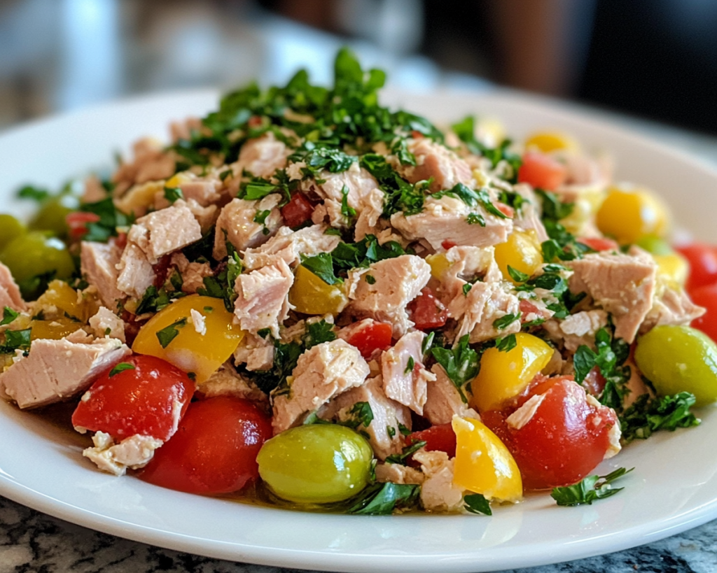 Mediterranean Tuna Salad with Olive Oil